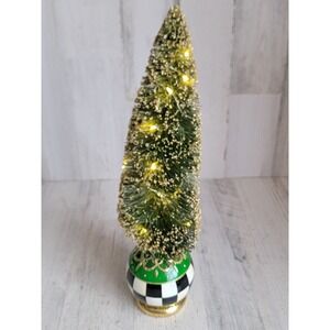 Mackenzie Childs small emerald luxe bottle brush tree light up Xmas figure
